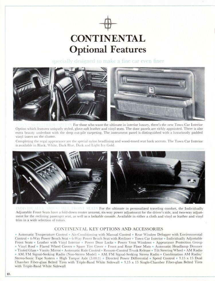 1969 Lincoln Dealer Booklet